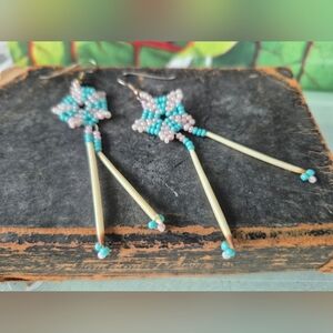 Handcrafted Beaded Star Earrings